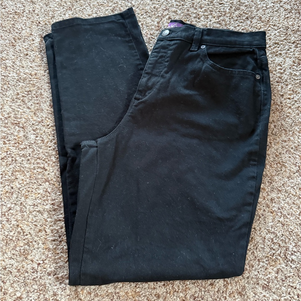 Gloria Vanderbilt Black Straight Jeans Classic Denim
